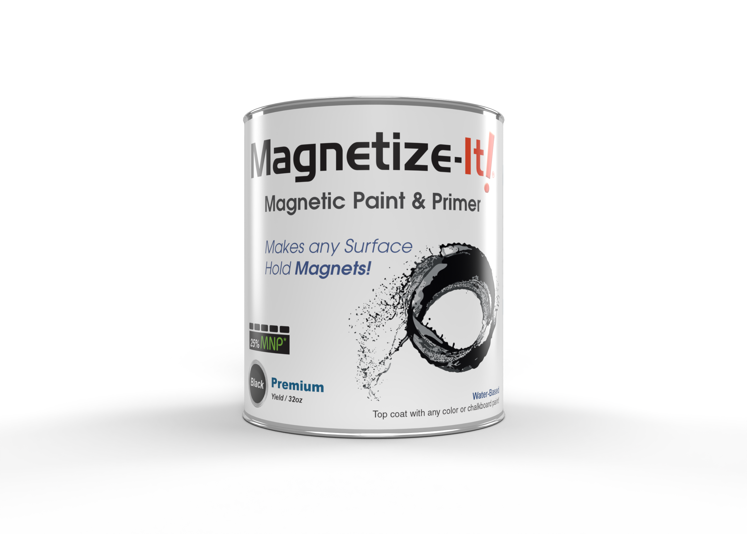 Magnetize-It! Magnetic Paint & Primer (Water Based) – Premium Yield 32 oz